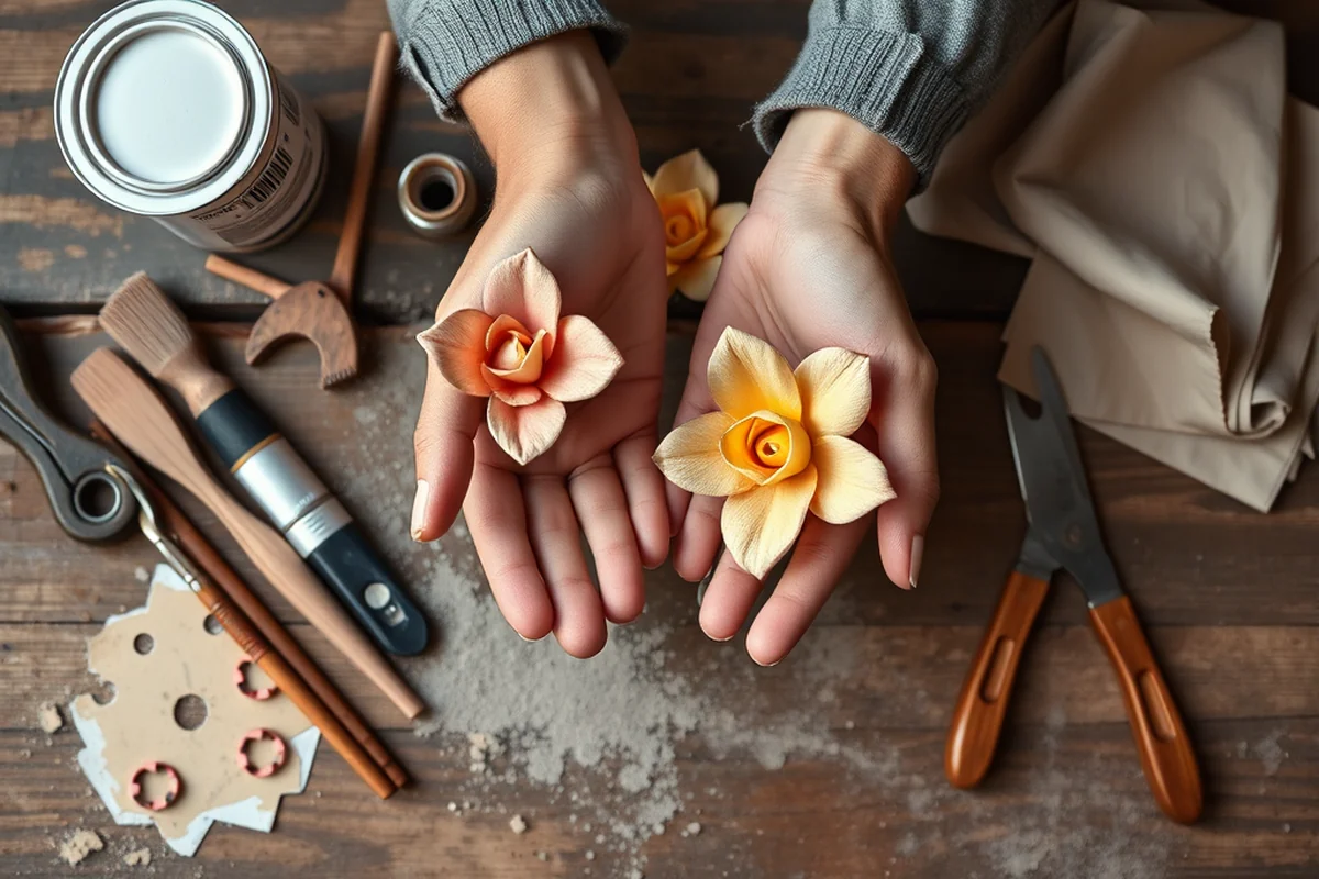 diy wooden flowers — Diy Wooden Flowers (the finished result)