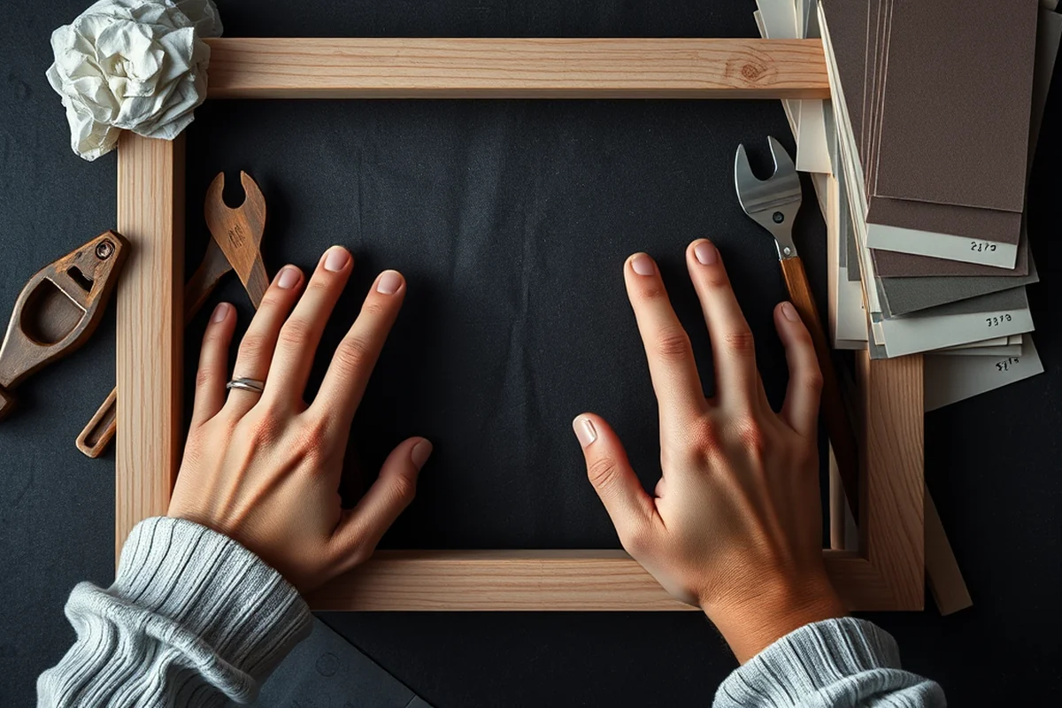 diy wooden frame for canvas — Diy Wooden Frame For Canvas (the finished result)